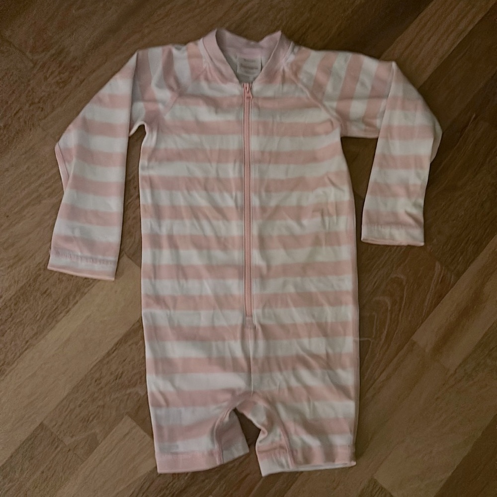 Hannah Anderson Pink and White Striped Bathing suit